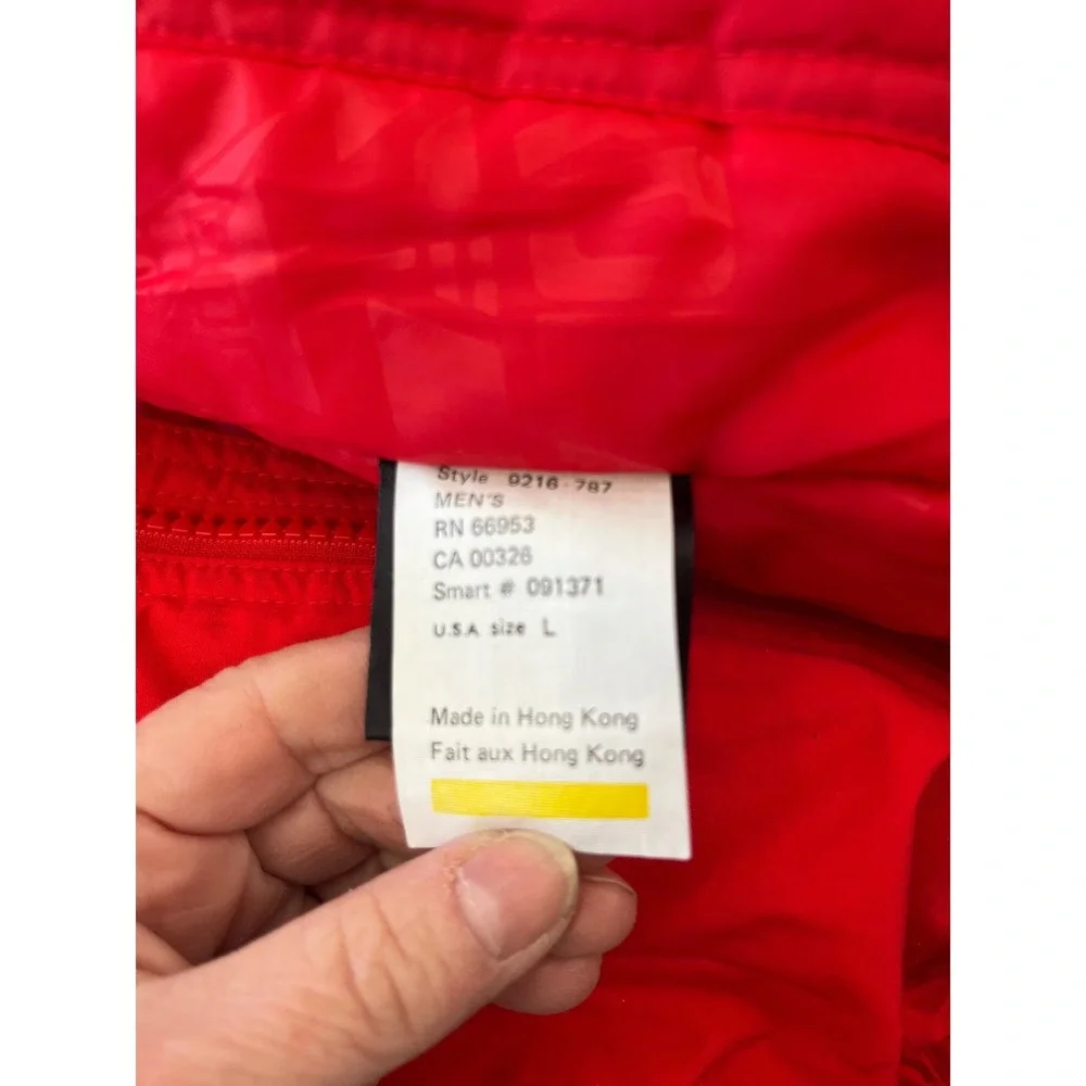 Vintage Tyrolia by Head Mens L Ski Jacket Red Colorblock Celtech‎ 0216-787 Retro